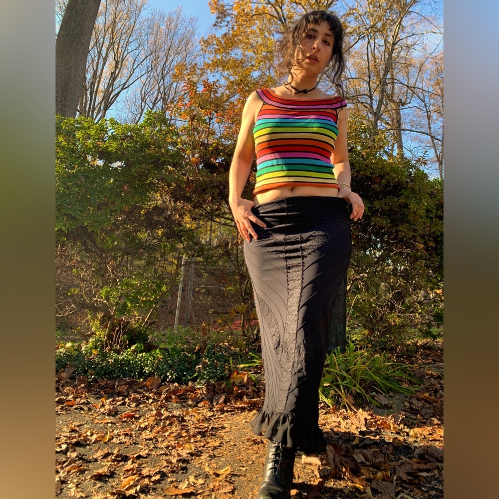 Vintage Rainbow Stripe Top 🌈